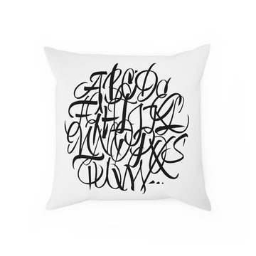 A-Z Pillow White