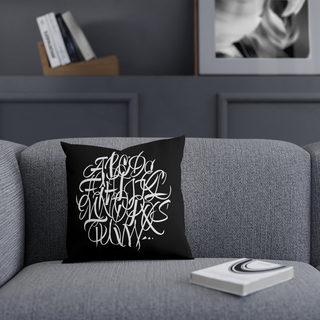 A-Z Pillow Black