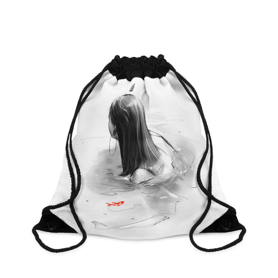 Midsummer Water Study Drawstring Bag